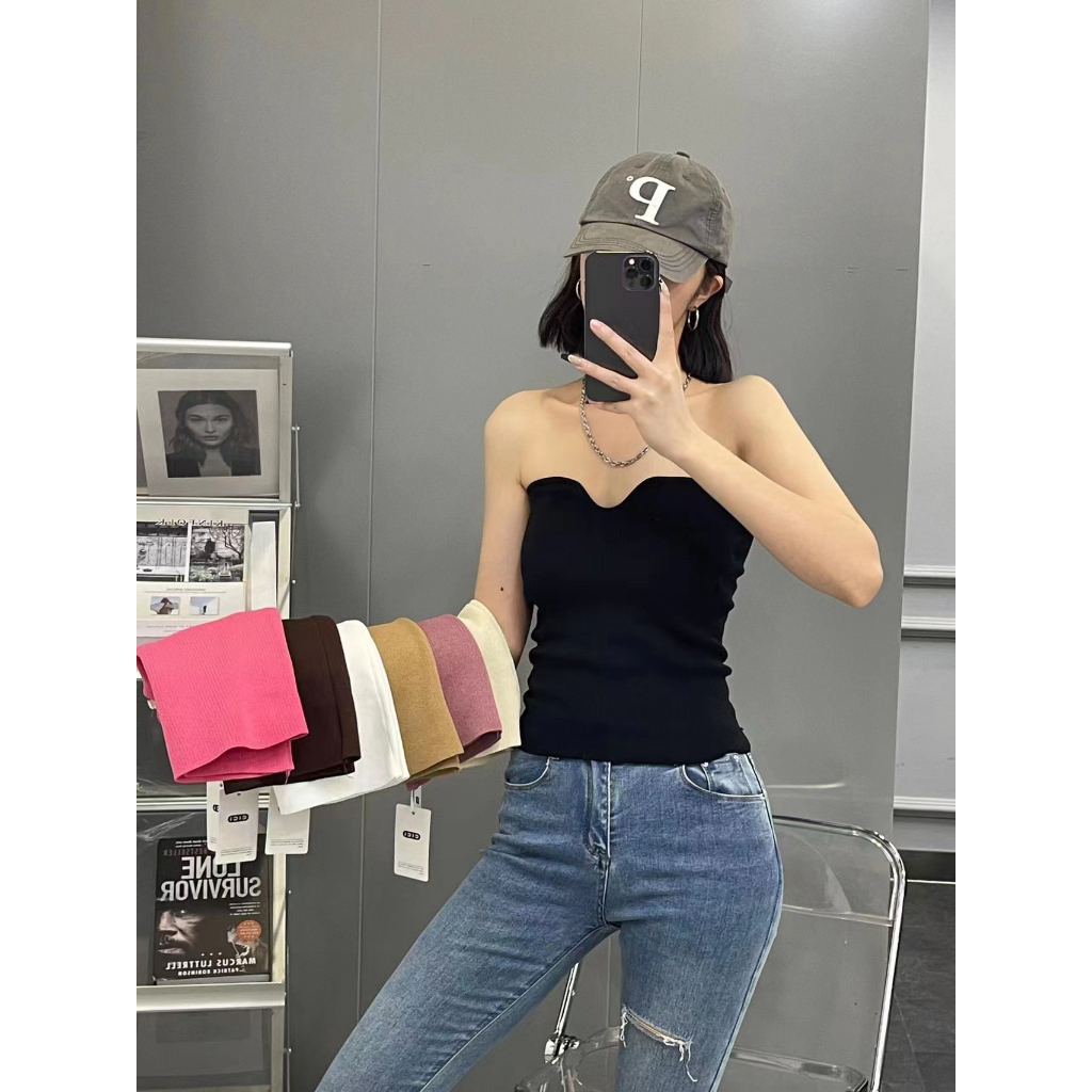 Cici(M501)เกาะอดไหมพรมผ้าร่อง ดีเทลเว้าหน้าอก เก็บทรงสวยจับแมทซ์ได้ทุกลุค ราคา 85 บาท*ส่งฟรี