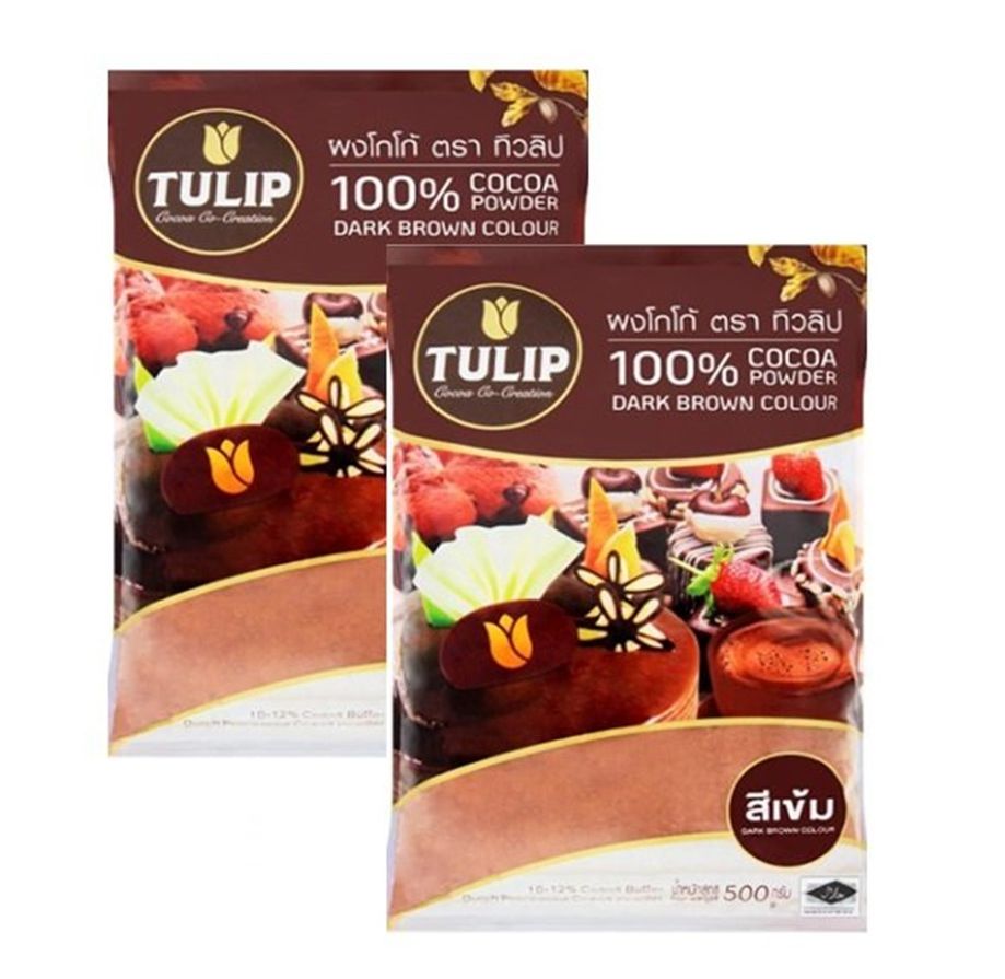 Tulip ผงโกโก้ สีเข้ม ตรา ทิวลิป 440g. (2แพค) ราคา 419 บาท*ส่งฟรี