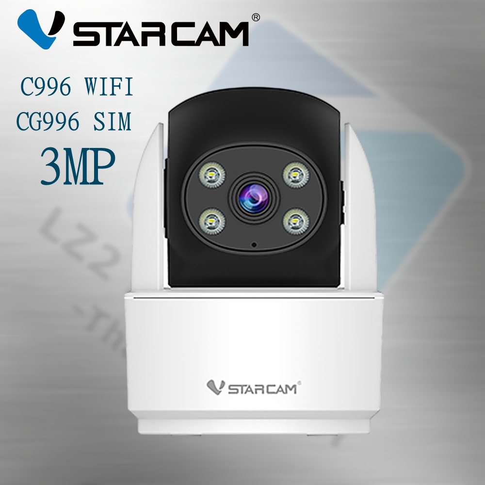 Vstarcam Cg996 3Mp Sim 4g Camera Ipcamera Wireless Cctv Camera Indoor Resolution with Ai+ System ราคา 890 บาท*ส่งฟรี