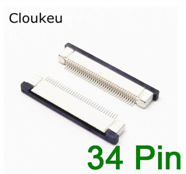 ช่องสายแพร Pitch 0.5mm Socket FFC Flexible Flat Cable 4P 6P 8P 10P 12P 14P 16P 18P 20P 22P 24P 26P 28P 30P 32P 34P 36P 40P 50P 54P 60P