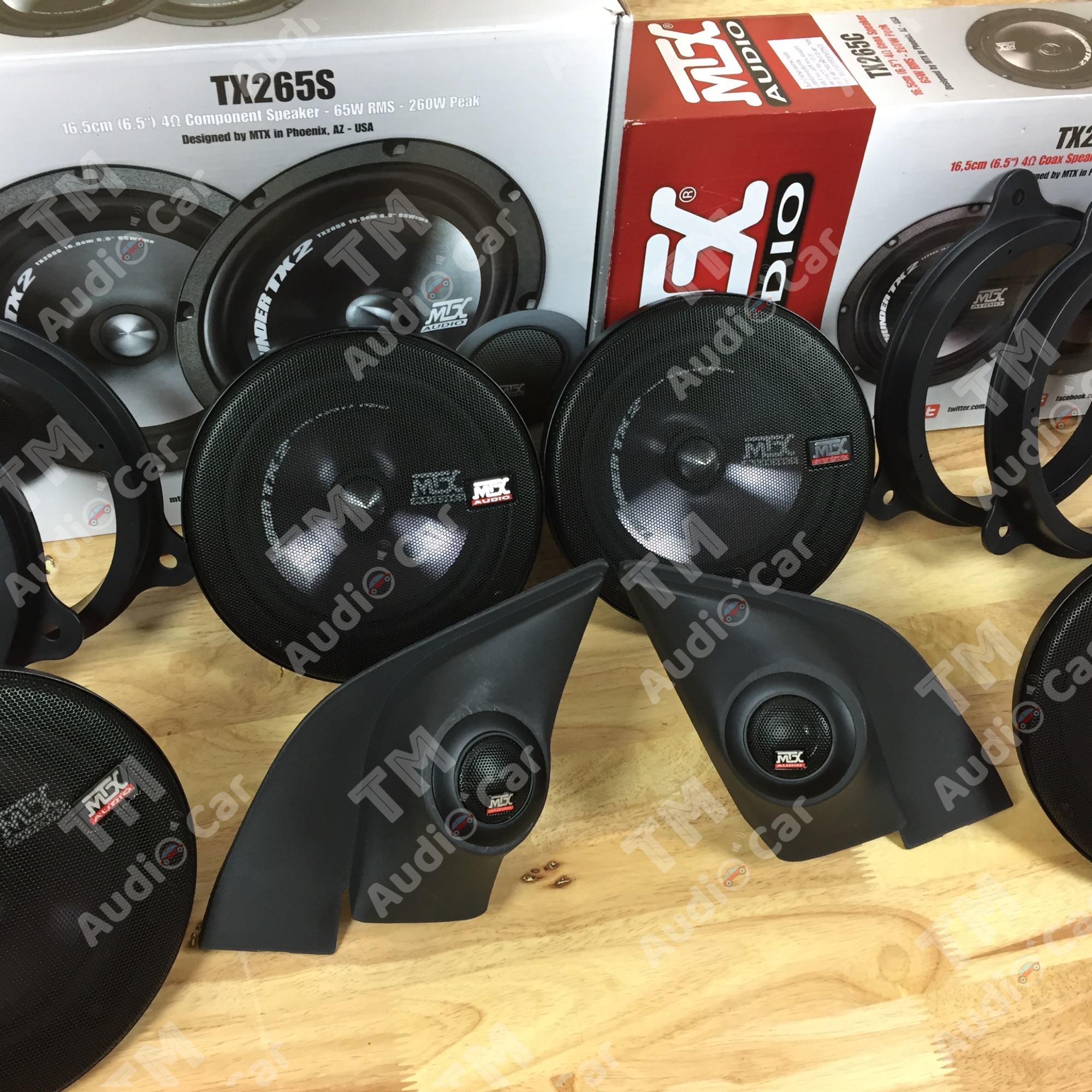 หูช้างตรงรุ่น NISSAN ALMERA 2012-2019 + ลำโพง 6.5” MTX-TX265S + MTX-TX265C + ฐานรองลำโพงตรงรุ่น จำนวน 2คู่ ราคา 5,100 บาท*ส่งฟรี