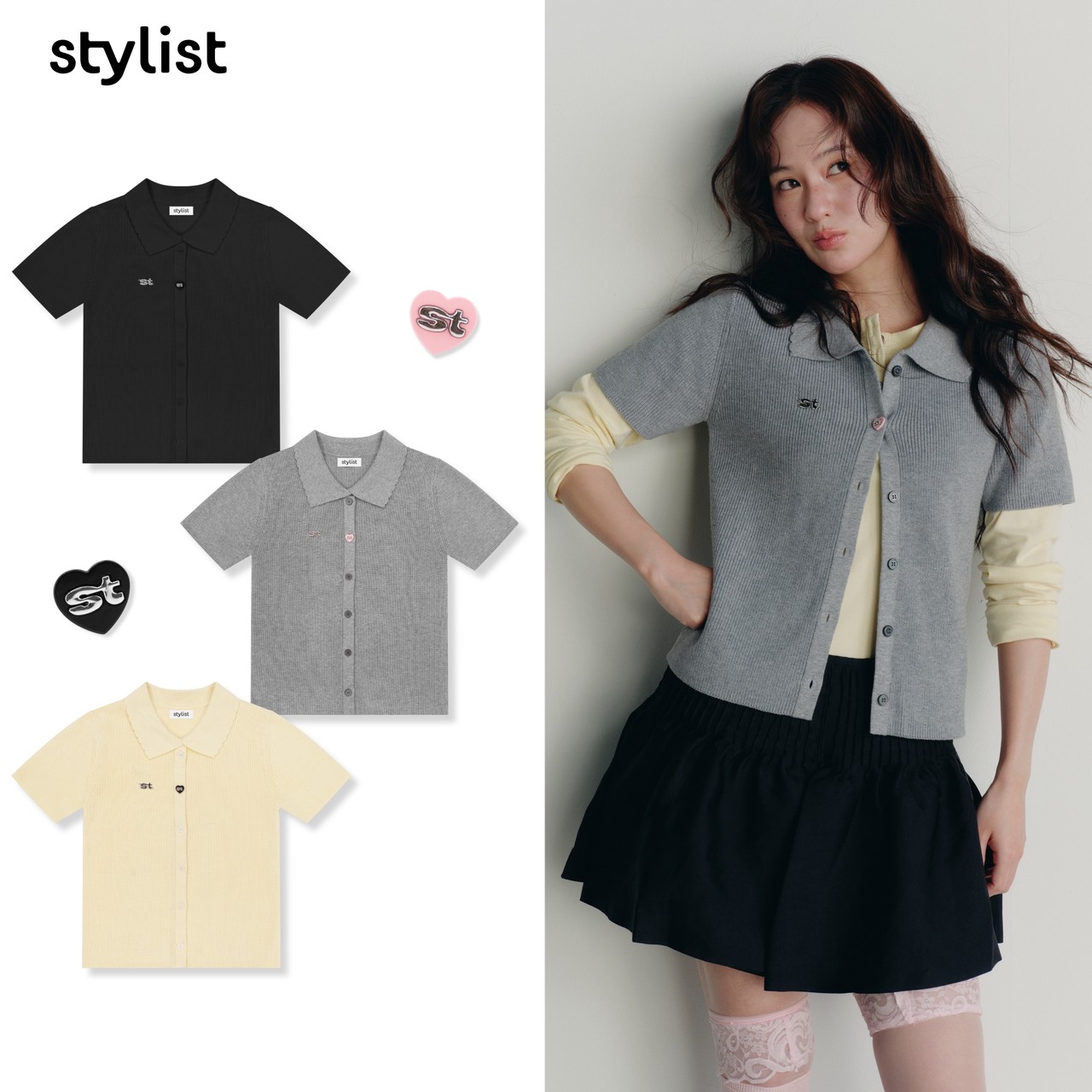 Stylist - Knit Polo, Knit Polo Shirt ราคา 990 บาท*ส่งฟรี