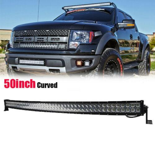 Curved 3D LED Light Bar Spot Flood Combo Beam 288 watt 50 Inch. For Jeep SUV ATV Truck Work Driving Light ไฟรถยนต์บาร์ยาว ไฟหน้ารถ บาร์รถยนต์ 288 วัตต์ ทรงโค้ง เน้นเเสงพุ่งเเละกระจายในโคมเดียว รุ่น SuperBright คุณภาพสูง มีประกันสินค้า เเสงขาว จำนวน 1 โคม