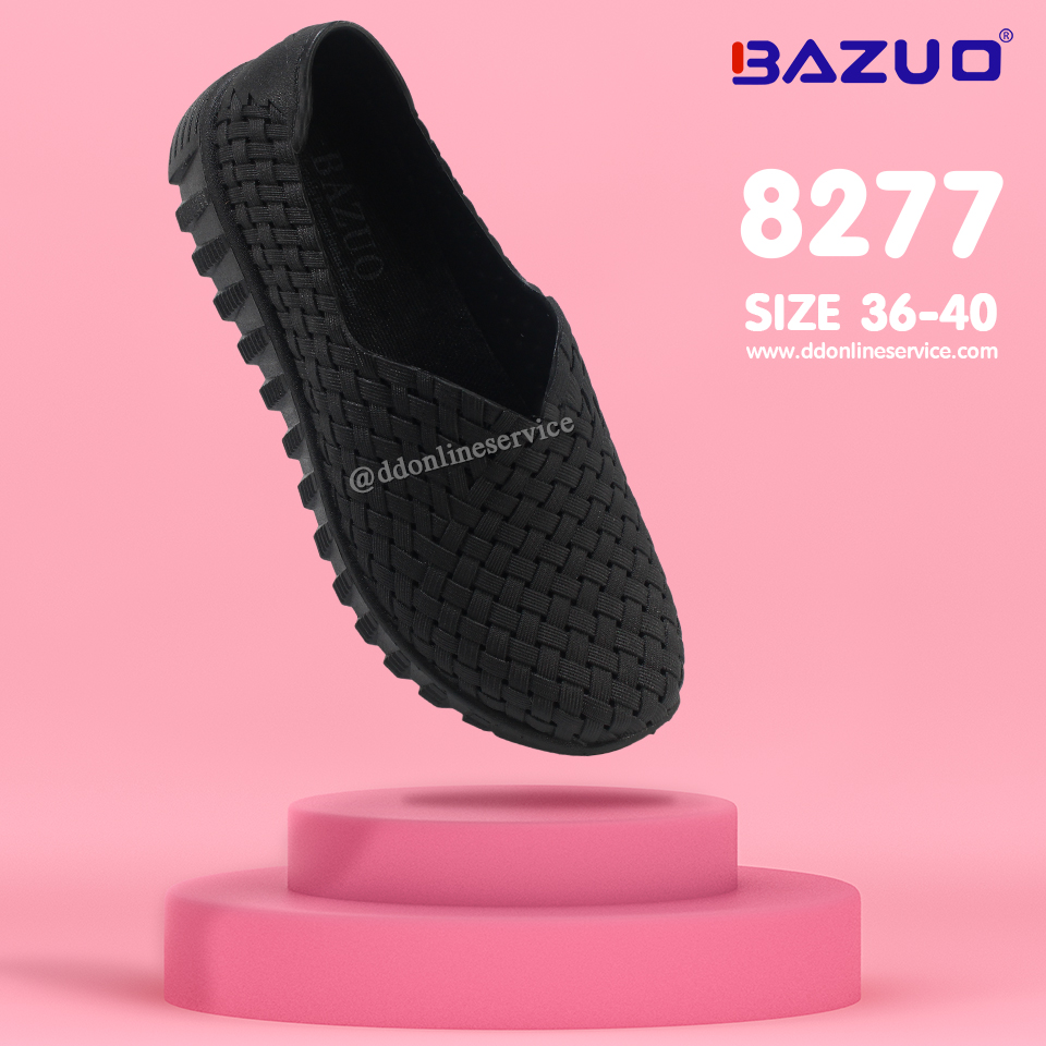 BAZUO รุ่น 8277 รองเท้า รองเท้าผู้หญิง รองเท้าสวมยาง รองเท้าน้ำหนักเบา รองเท้าพื้นนุ่ม รองเท้าใส่สบาย รองเท้าลำลอง