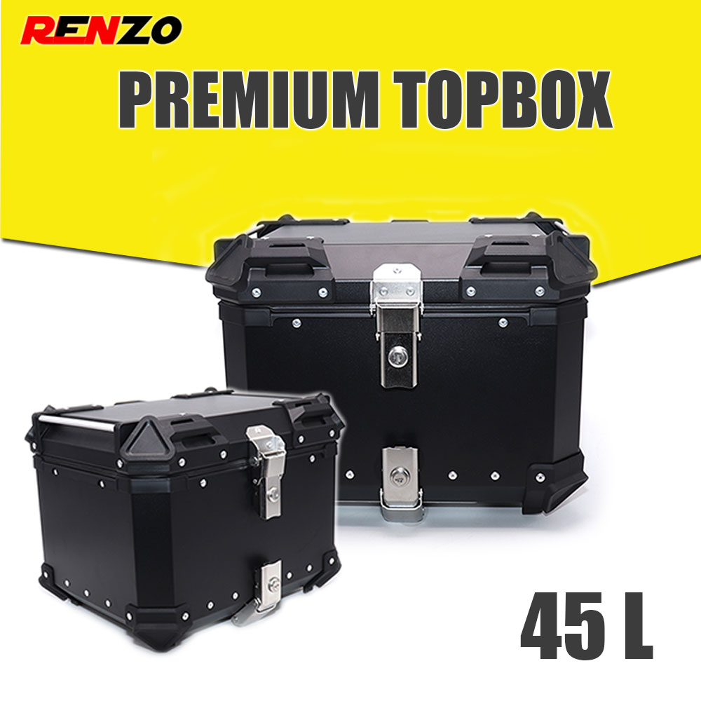 Renzo YOYOCAM กล่องหลัง ปี๊ปหลัง Aluminium 45L 55L Premium กล่องหลัง มอเตอร์ไซค์ TOPBOX กล่องท้ายรถ กล่องเก็บของ + ฐานกล่อง