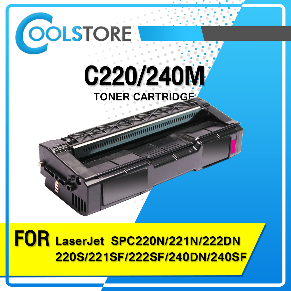 SP C220 / 221 / 222 / C220 / C220BK / C220C / C220M / C220Y / 240BK / 240C / 240M / 240Y For Printer Ricoh SP C220N/221N/222DN/C220S/221SF/222SF/240DN/240SF ตลับหมึกเลเซอร์โทนเนอร์ Toner COOL