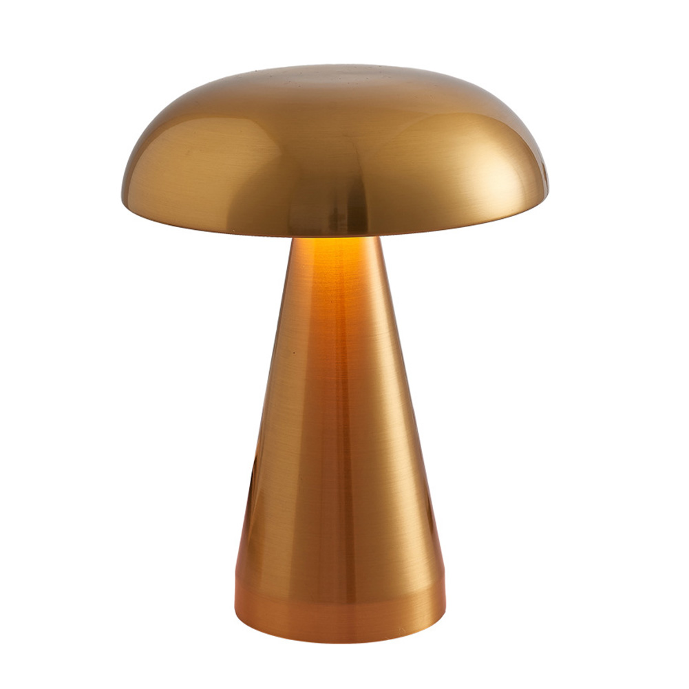 MU.HOME Creative Table Lamp โคมไฟโลหะหรี่แสงได้3สี ไฟข้างเตียงหลอดไฟ LED กลางคืนโคมไฟ USB ชาร์จได้เห็ดห้องนั่งเล่นห้องนอน ไฟสัมผัส