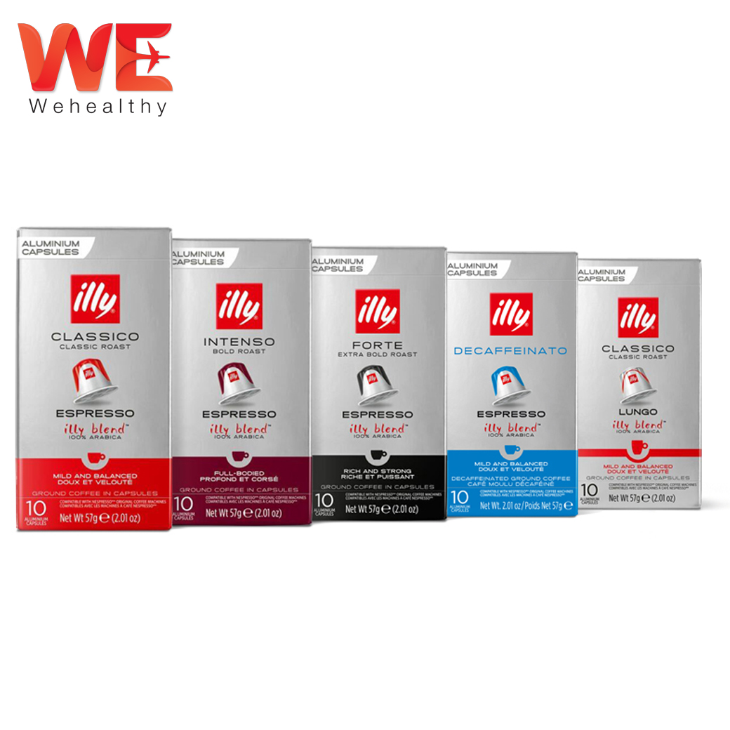 illy Nespresso Capsule อิลลี่ เนสเพรสโซ่ กาแฟแคปซูล ของแท้ แคปซูลอลูมิเนียม ใช้กับเครื่องชงกาแฟ (10แคปซูล/กล่อง) ราคา 222 บาท*ส่งฟรี