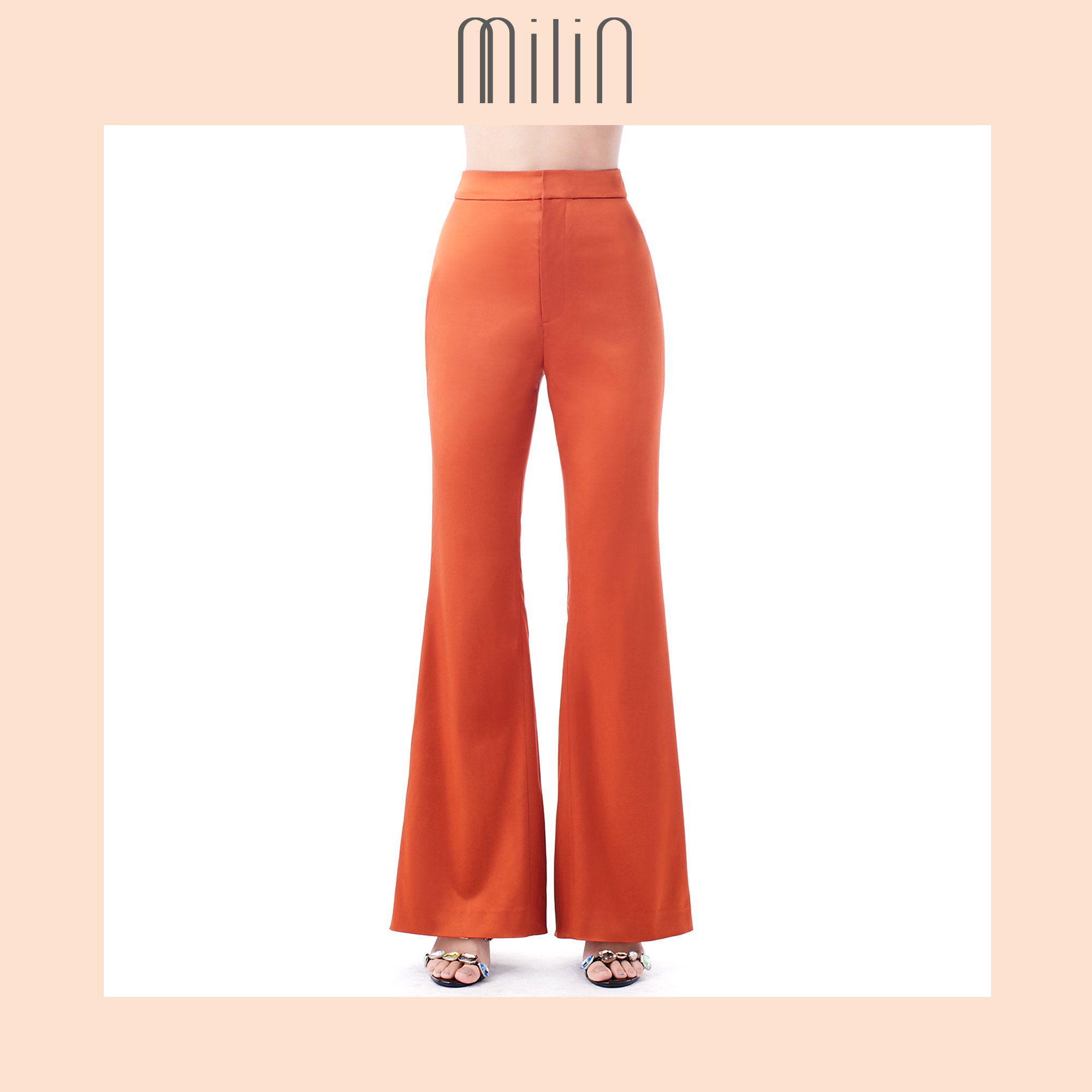 [MILIN] High waist flare Silk satin pants กางเกงเอวสูงขายาวผ้าซาติน Camino Pants ราคา 1,673 บาท*ส่งฟรี