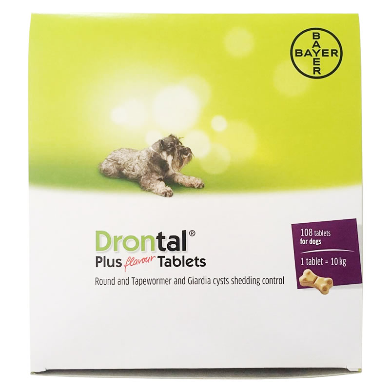 Bayer Drontal Plus Dog Tablet ไบเออร์ ยาถ่าย พยาธิสุนัข หมา แบบเม็ด บรรจุ 6 tablets