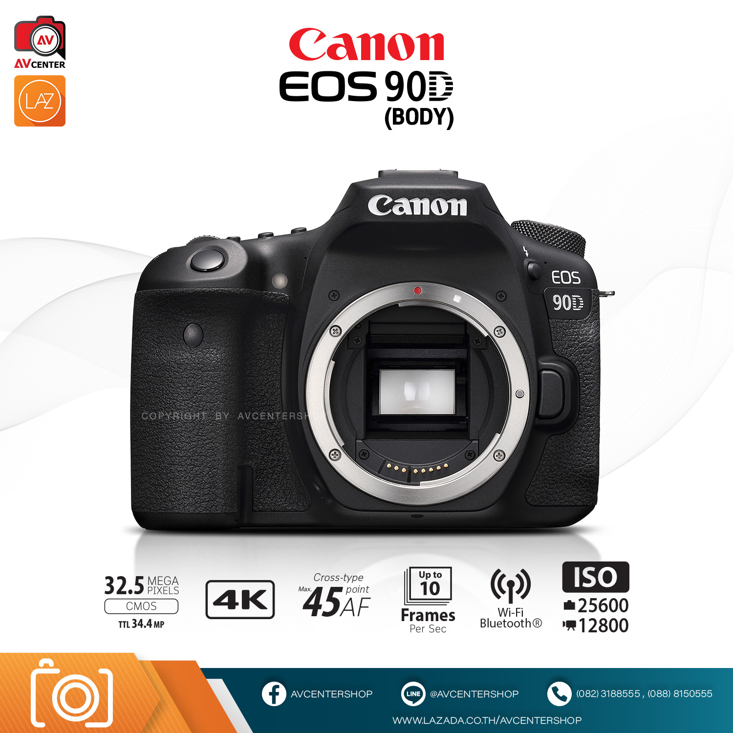 Canon EOS 90D Body *เมนูไทย [รับประกัน 1 ปี by AVcentershop]