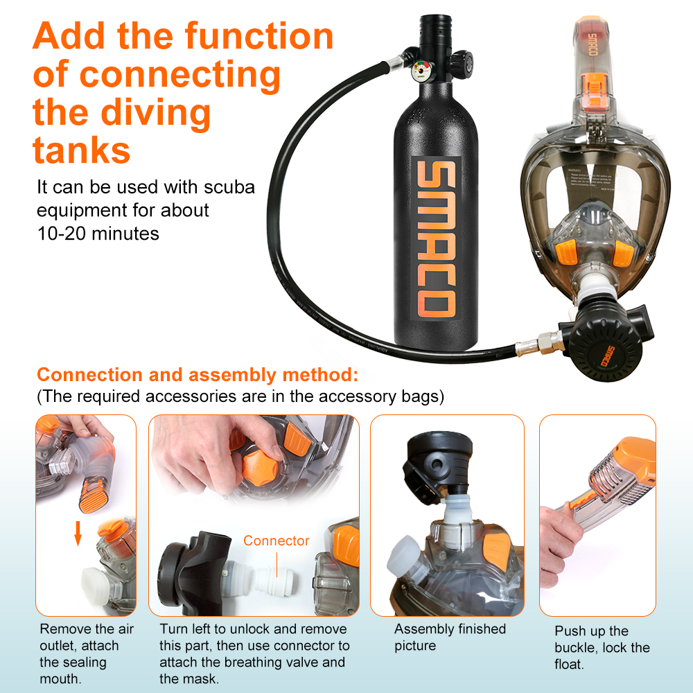 SMACO black glasses water wholesale free wholesale free mask black fish swimming/underwater diving water mask full face angle W ราคา 2,399 บาท*ส่งฟรี