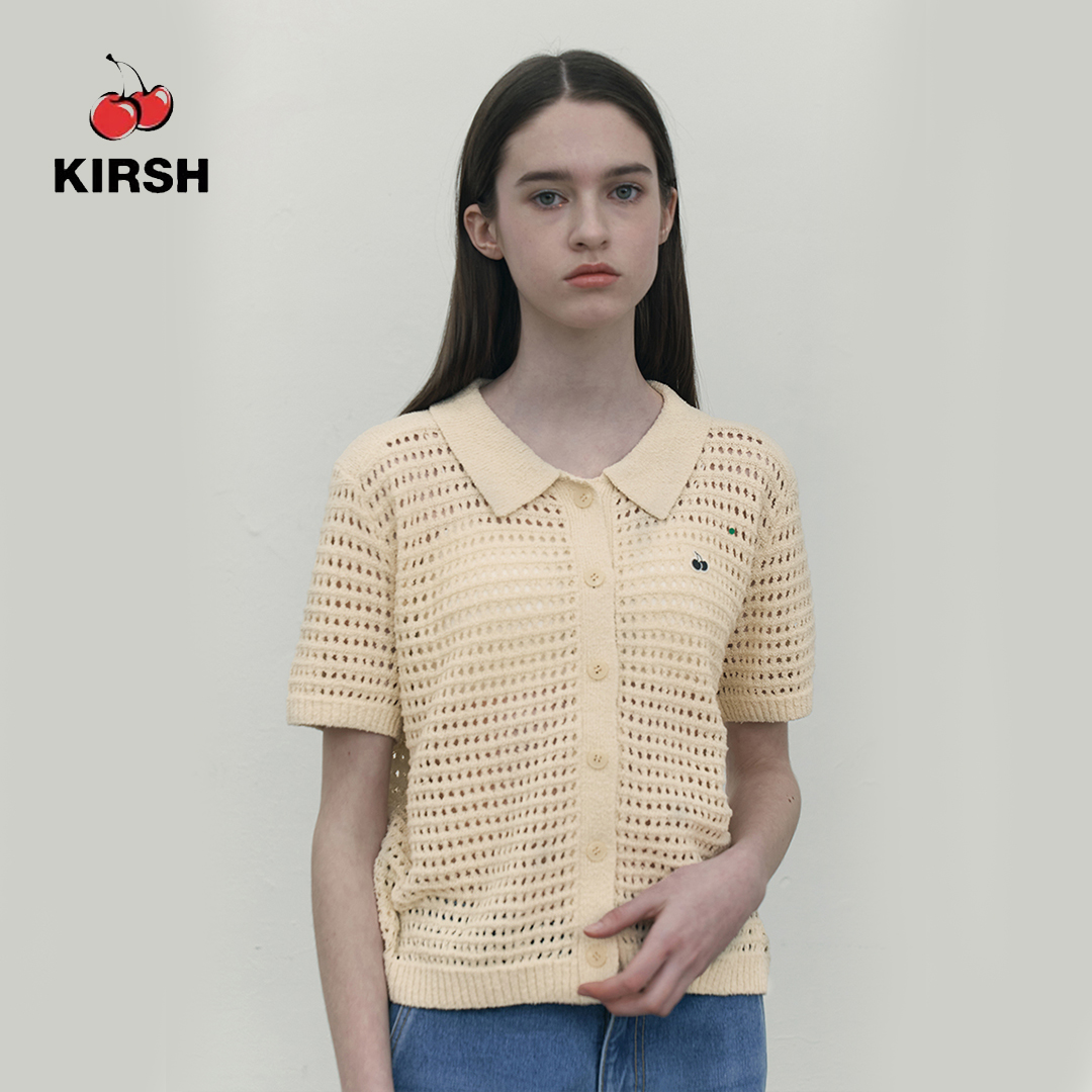 [KIRSH] MONO CHERRY NET KNIT SHORT CARDIGAN | 24SS ราคา 3,850 บาท*ส่งฟรี