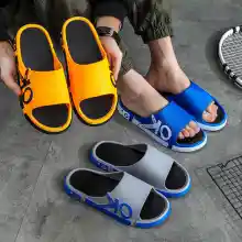 ภาพขนาดย่อสินค้าLKShoes มาใหม่ ล่าสุด รองเท้าแตะแฟชั่นผู้ชาย รองเท้าแตะแบบสวม รองเท้าผู้ชาย พิมพ์ด้วย OK  สีตัดกันอย่าลงตัว เท่ห์มา