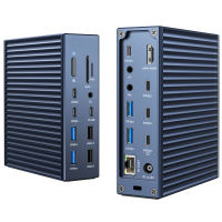 ACASIS 21-in-1 Thunderbolt Docking Station USB4.0 Desktop Docking Station การฉายภาพ HDMI 8K Thunderbolt Workstation โน้ตบุ๊ก Apple จอแสดงผลสามหน้าจอ พอร์ตเครือข่าย 2.5G คอมพิวเตอร์ DS-9007