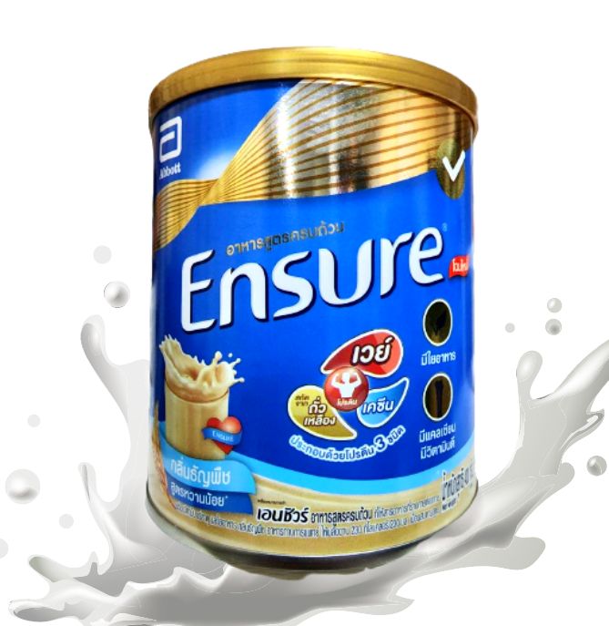 สูตรเดิมโฉมใหม่ Ensure เอนชัวร์ ธัญพืช 400 กรัม Ensure Wheat 400g อาหารเสริมสูตรครบถ้วน สำหรับผู้ใหญ่