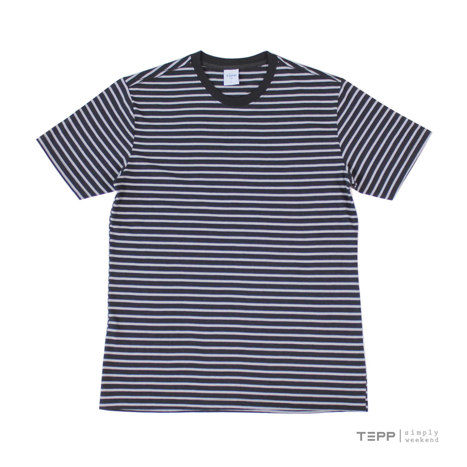 Tepp Simply เสื้อยืดแขนสันลายขวาง STRIPED