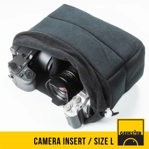 ภาพหน้าปกสินค้าInsert กันกระแทก กระเป๋ากล้อง Size L กล้อง ขนาดโดยประมาณ 26cm x 12cm x 16cm ( Camera Insert ) ( Lens Insert ) ( กระเป๋าเลนส์ ) ( Geekster ) ซึ่งคุณอาจชอบราคาและรีวิวของสินค้านี้