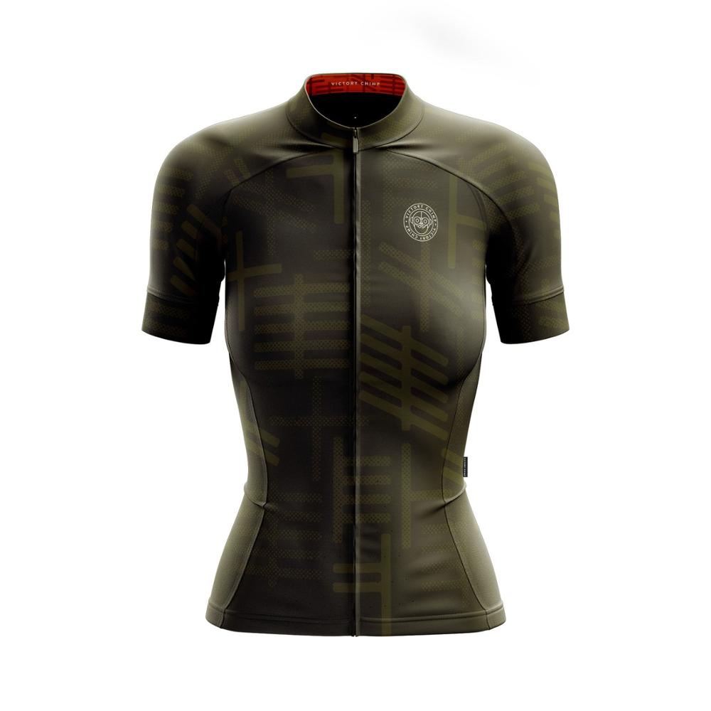 womens-cycling-jersey-wear-cycling-short-sleeves-green