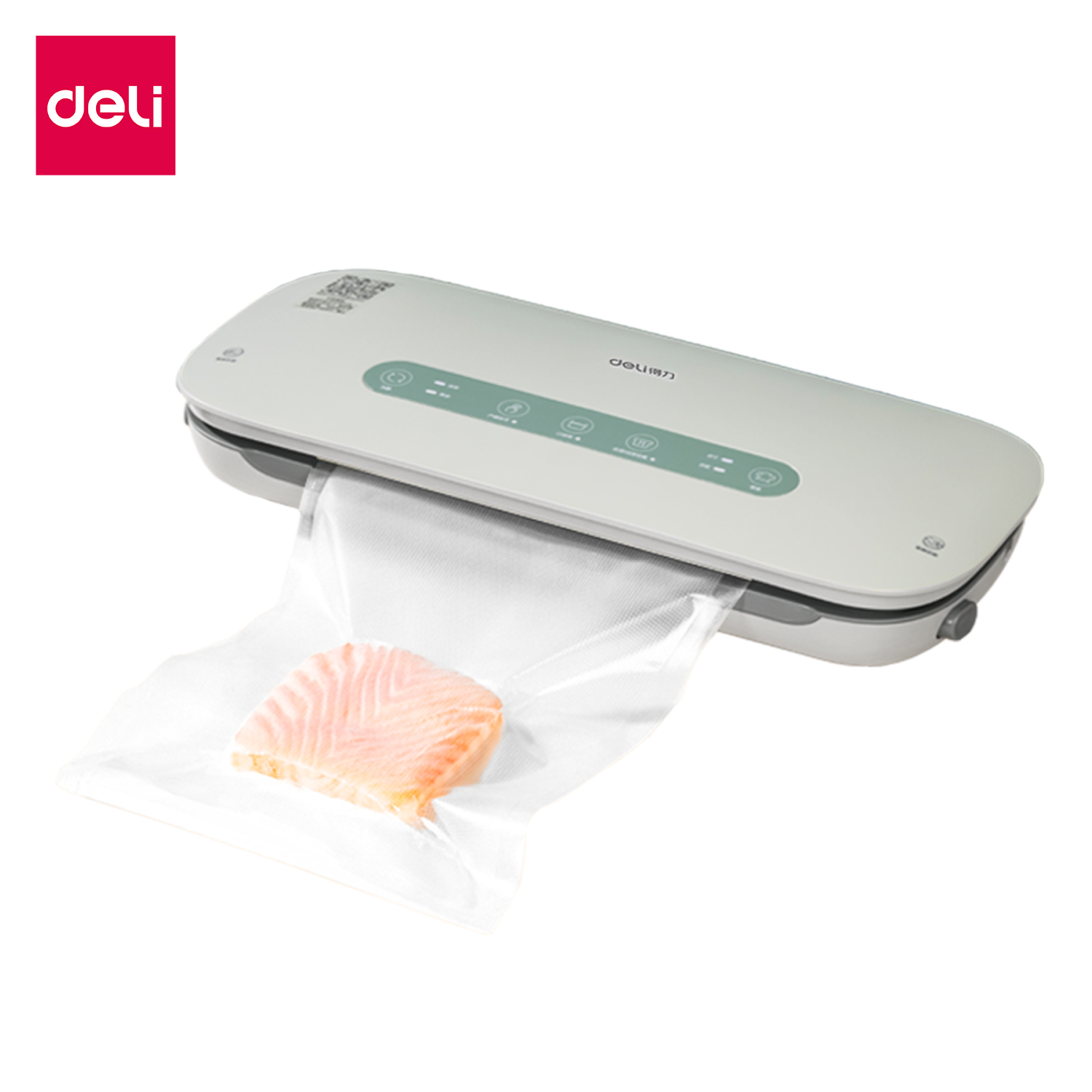 Deli เครื่องซีลถุง เครื่องซีลสูญญากาศ เครื่องซีล ปิดปากถุง จัดเก็บ ถนอมอาหาร พร้อมถุงแวคคัม 10 ใบ แรงดูดพลังสูง ใช้งานง่าย สะดวก Vacuum Sealer ราคา 539 บาท*ส่งฟรี