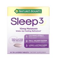พร้อมส่ง Natures Bounty Sleep3 Time Release Technology 10mg 30 Tri-Layered Tablets