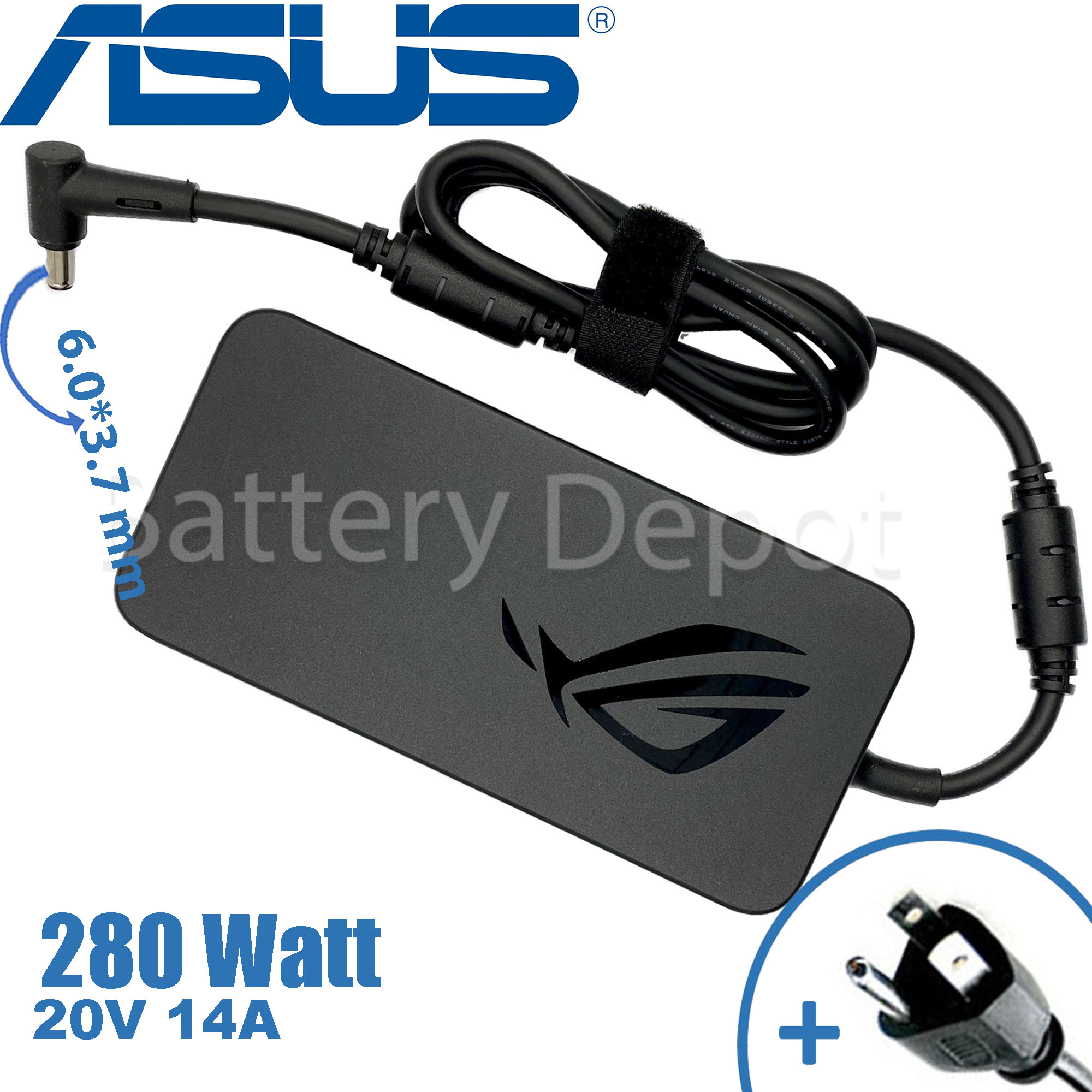 純正 ASUS 280W ゲーミング ACアダ プター プラグ6.0x3.7mm 純正 ASUS 280W ゲーミング ACアダ プター プラグ6.0x3.7mm 純正 ASUS