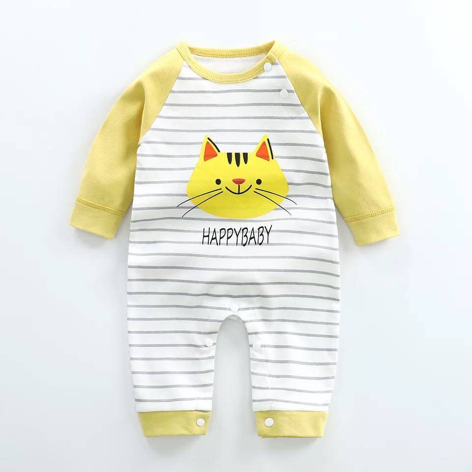 Babyonline(Y274)B5ชุดบอดี้สูทแขนยาวขายาวลายการ์ตูน่ารักๆ