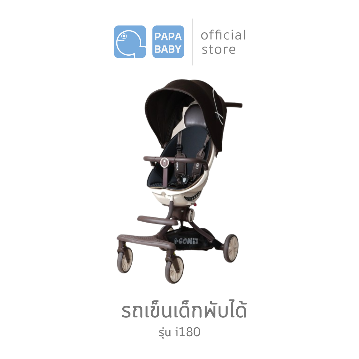 FIN รถเข็นเด็ก รุ่น I180 รถเข็นปรับได้2ทิศทาง รับน้ำหนักได้ถึง 25kg.