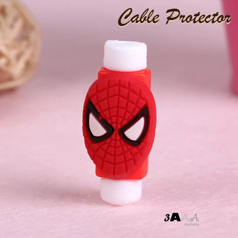 cartoon cable bite protector(ตัวสั้น) ตัวล็อคถนอมสายชาร์จลายการ์ตูน