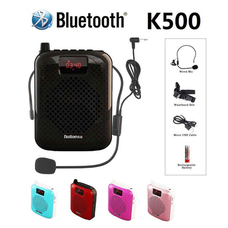 Rolton K500 Portable Bluetooth Loud Speaker Mini Voice Amplifier