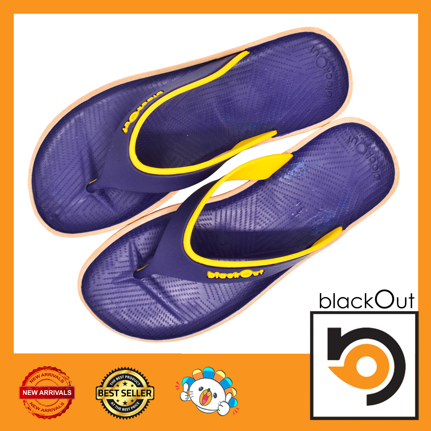 Blackout Zyne แตะหนีบ พื้นน้ำเงิน (หูน้ำเงินเหลือง) ราคา 284 บาท*ส่งฟรี