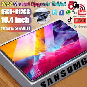 ภาพหน้าปกสินค้า【คีย์บอร์ดฟรี+แท็บเล็ต】SANSUMG Tab Tablet 10.4 นิ้ว แท็บเล็ตถูกๆ Wifi 4g/5G แท็บเล็ตพีซี แรม16GB รอม512GB แท็บเล็ตโทรได้ รองรับ 2 ซิมการ์ด Andorid11.0 Full HD 8800 mAh ส่งฟรี แท็บเล็ตราคาถูก แทปเล็ตของแท้2022 แท็บเล็ตราคาถูกรุ่นล่าสุด รับประกัน 1 ปี ซึ่งคุณอาจชอบสินค้านี้