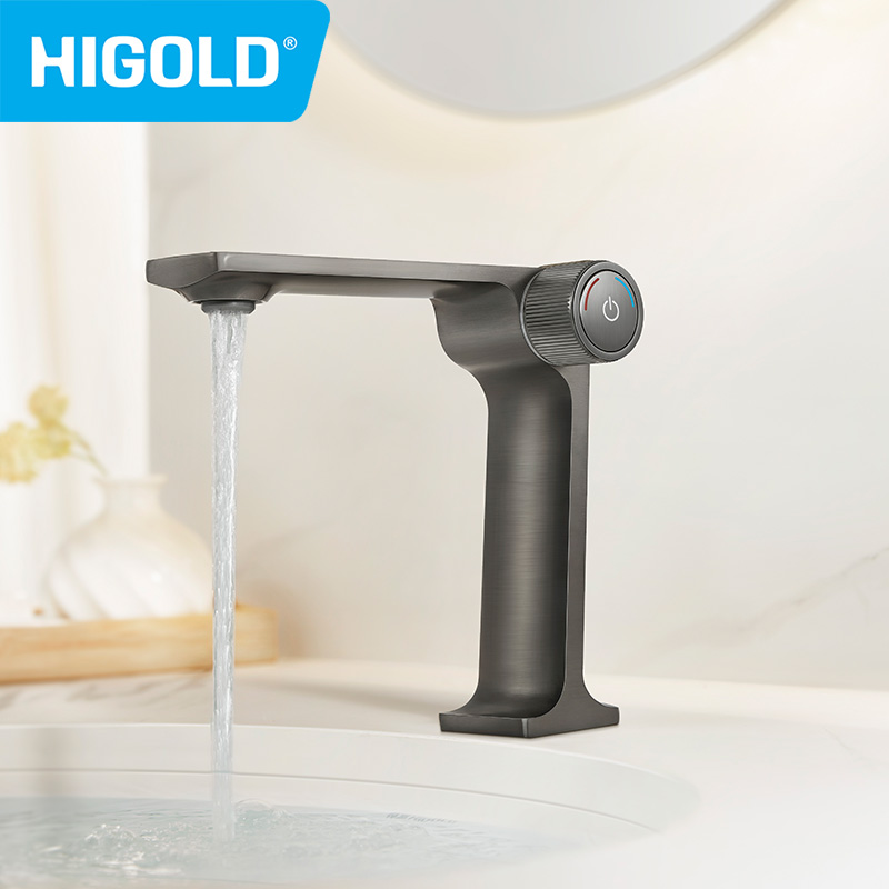 HIGOLD Bathroom Faucet Hot and Cold Water Thermostatic Faucet Dark Grey Memory Control On Bathtub ราคา 2,892 บาท*ส่งฟรี
