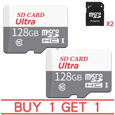 [ ซื้อ 1 แถม 1 ]Original Brand 128GB Memory Card Micro TF Card SD Card USB Card (Speed up to 100MB/s)