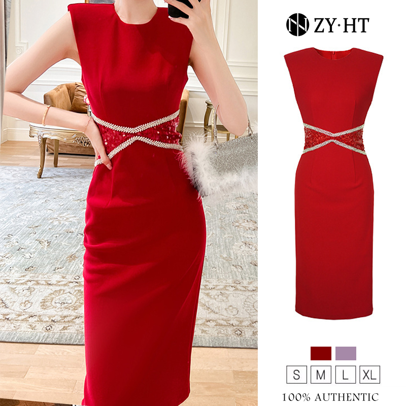 ZY.HT EraVogue เดรสผู้หญิง เดรสสีม่วง สีแดง เดรสแขนกุด เดรสรัดรูป มีแผ่นรองไหล่ เดรสทำงาน เดรสออกงาน เดรสไปงานแต่ง เดรสเซ็กซี่ เดรสเกาหลี 50103 ราคา 1,689 บาท*ส่งฟรี