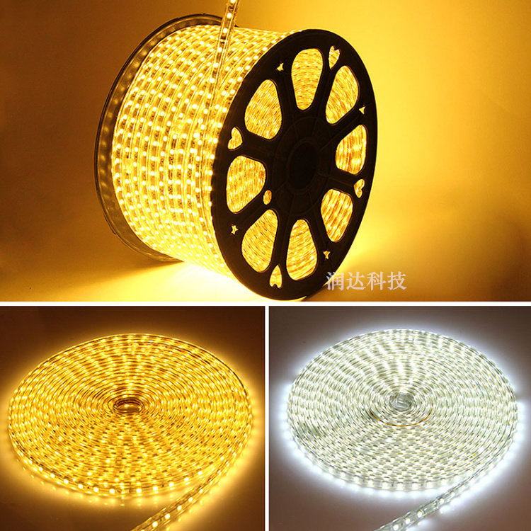 ไฟเส้น ไฟสายยาง Led Stripไฟสายยางท่อแบน SMD 220v IP67 ไฟเส้นประดับตกแต่ง (100 เมตร)(แถมฟรี ปลั๊กหัวจ่าย 2ตัว) ราคา 2,565 บาท*ส่งฟรี