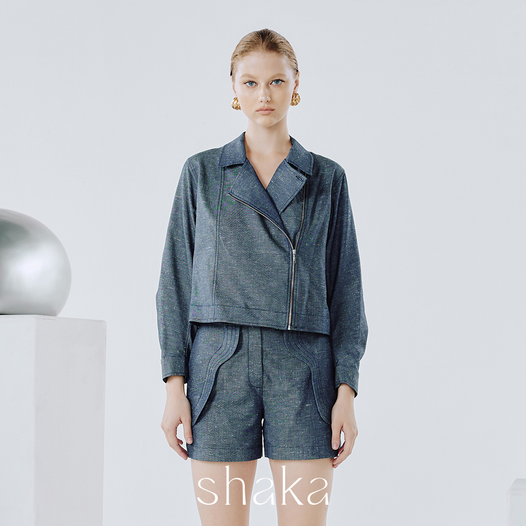 AW24 Shaka Melting Biker Jacket ราคา 4,455 บาท*ส่งฟรี