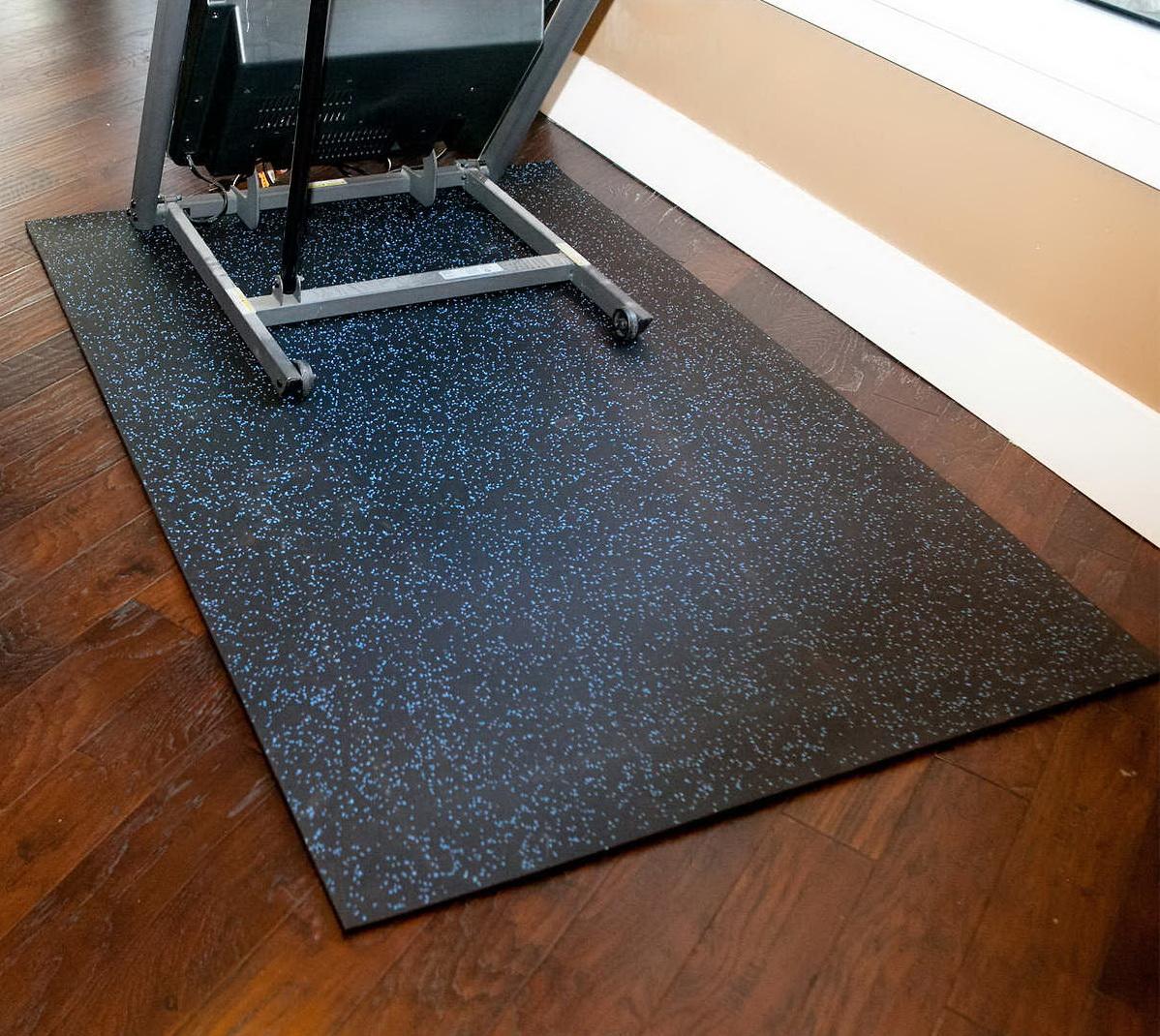 Treadmill Mat แผ่นยางปูรองเครื่องออกกำลังกาย พื้นยางกันรอย ผืนยางปูลู่วิ่ง แผ่นยางกันเลื่อน กันกระแทก ลดเสียง Treadmill Mat 12mm thickness