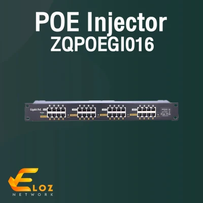 ZQPOEGI016 16 port Gigabit PoE injector with metal case