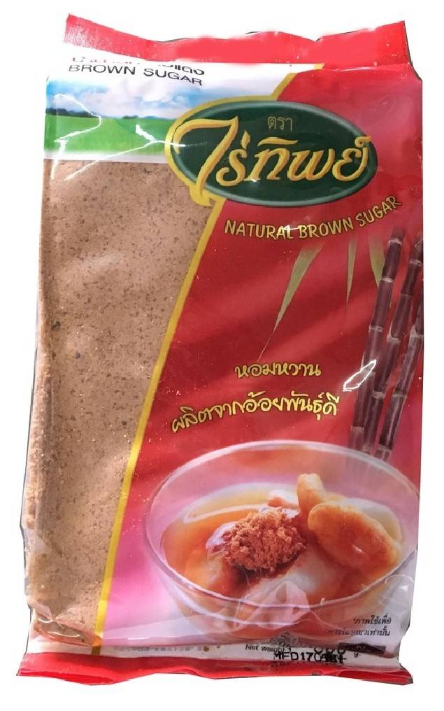 ( 1 ห่อ ) ไร่ทิพย์ น้ำตาลทรายแดง น้ำตาลทราย แดง ธรรมชาติ 500 กรัม Natural brown sugar คัดเมล็ดดี ธัญพืช เพื่อสุขภาพ เข้มข้น หอม สะอาด