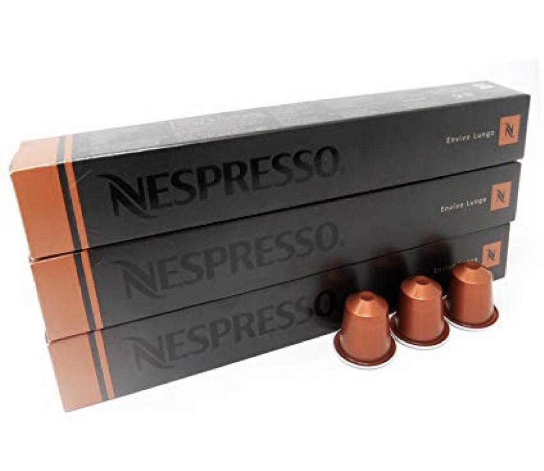 Nespresso ENVIVO LUNGO Ground Coffee Capsule เนสเพรสโซ เอนวิว์โว ลุงโก แคปซูลกาแฟ 30 Capsules