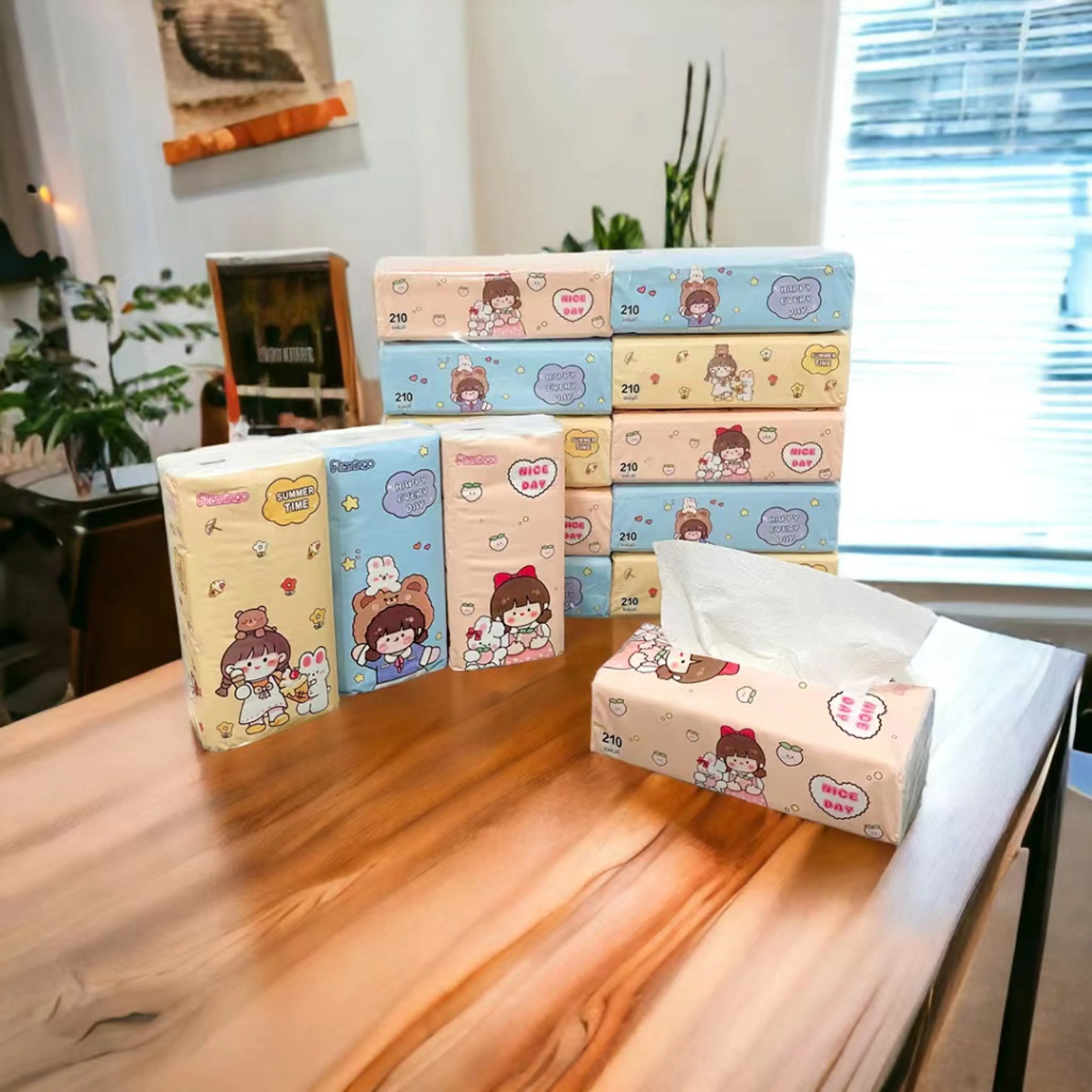 🔥 Tissue (10 Packs Per Pack) Tissue Paper, Dust Mites, Pop-Up Paper, Lint-Free, Thick and Soft Paper Sheets Products Ready for Delivery