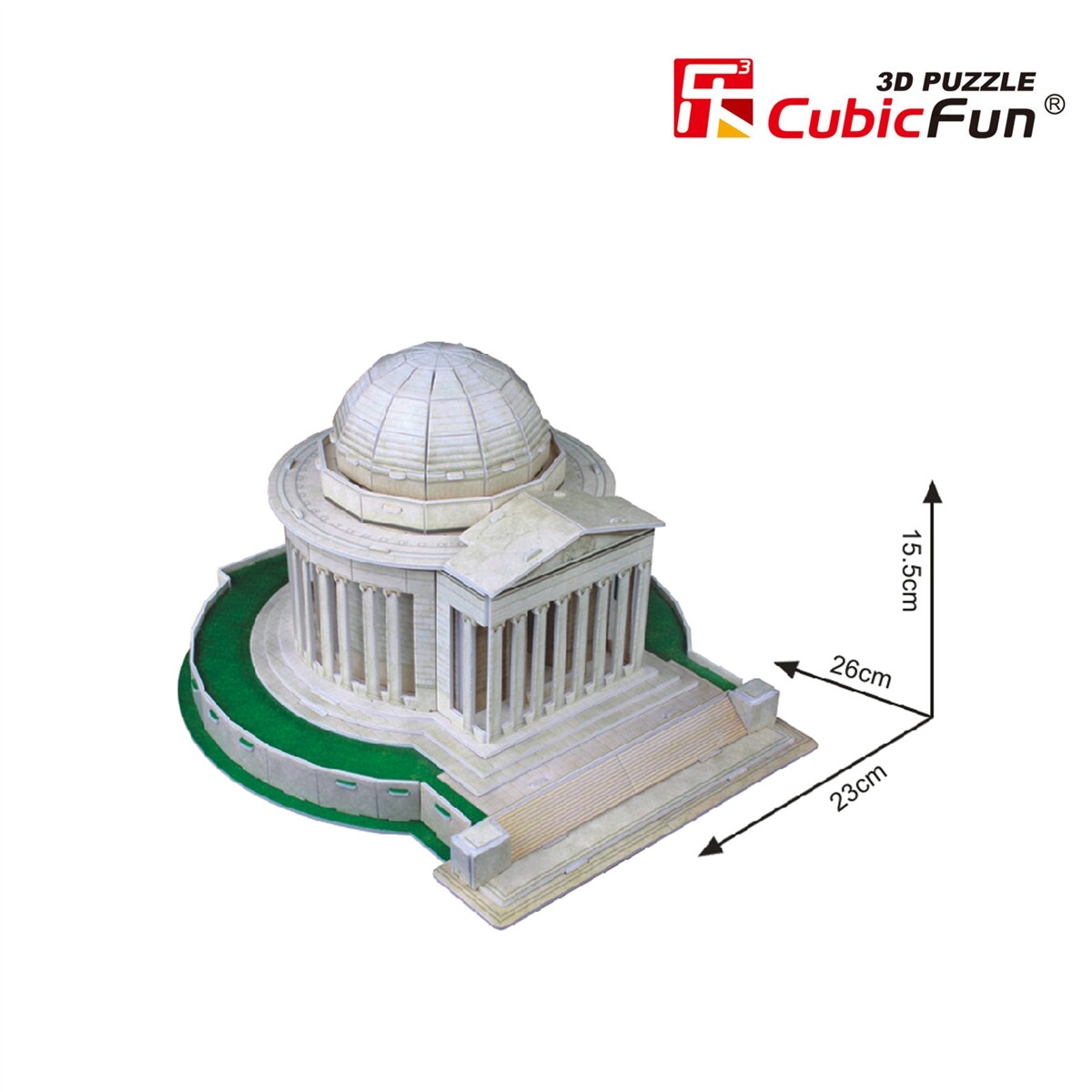 จิ๊กซอว์ อนุสรณ์สถาน โมเดล เจฟเฟอร์สัน อเมริกา ของตกแต่งบ้าน 3D Jefferson Memorial CubicFun 3D Puzzle