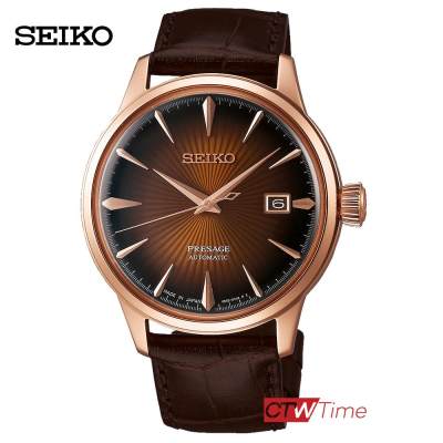 Seiko Presage Cocktail นาฬิกาข้อมือผู้ชาย สายหนังสีน้ำตาล รุ่น SRPB46J1