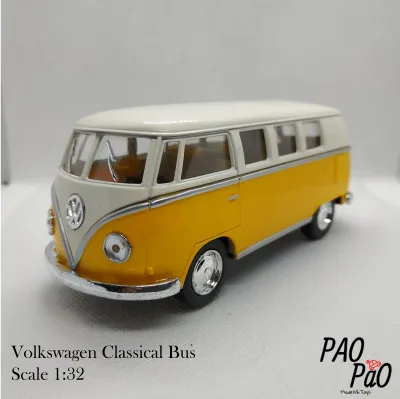 [PaoPao]โมเดลรถเหล็ก Volkswagen Classical Bus ของขวัญ ของเล่น ของสะสม ของแต่งบ้าน ตั้งโชว์ ไขลานวิ่งได้