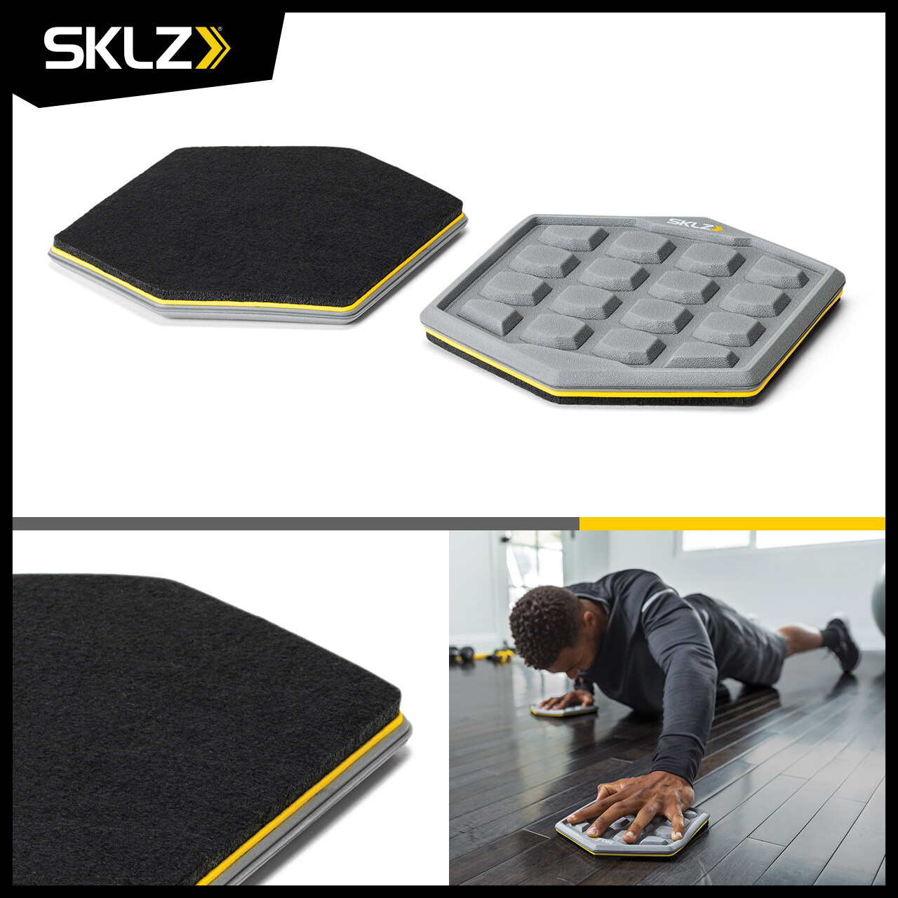 SKLZ - Court Slidez แผ่นสไลด์ออกกำลังกาย แผ่นบริหารกล้ามเนื้อท้อง