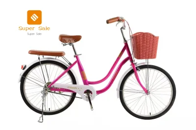 Supersale จักรยานแม่บ้าน จักรยานแม่บ้านวินเทจ สไตร์ญี่่ปุ่น วงล้อ24 ประกอบเสร็จกว่า 80%