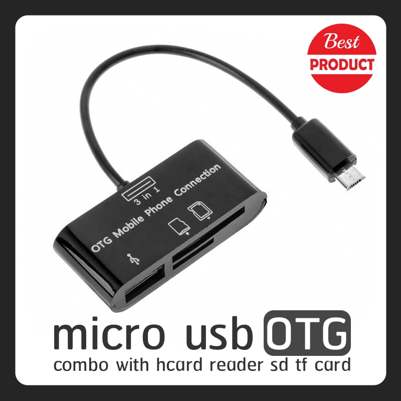 ภาพหน้าปกสินค้าRNG-Micro USB 2.0 OTG Hug Converter OTG Adapter for Tablet Android Mobile Phone Samsung Galaxy S7 S6 S5 LG HTC Cable Reader