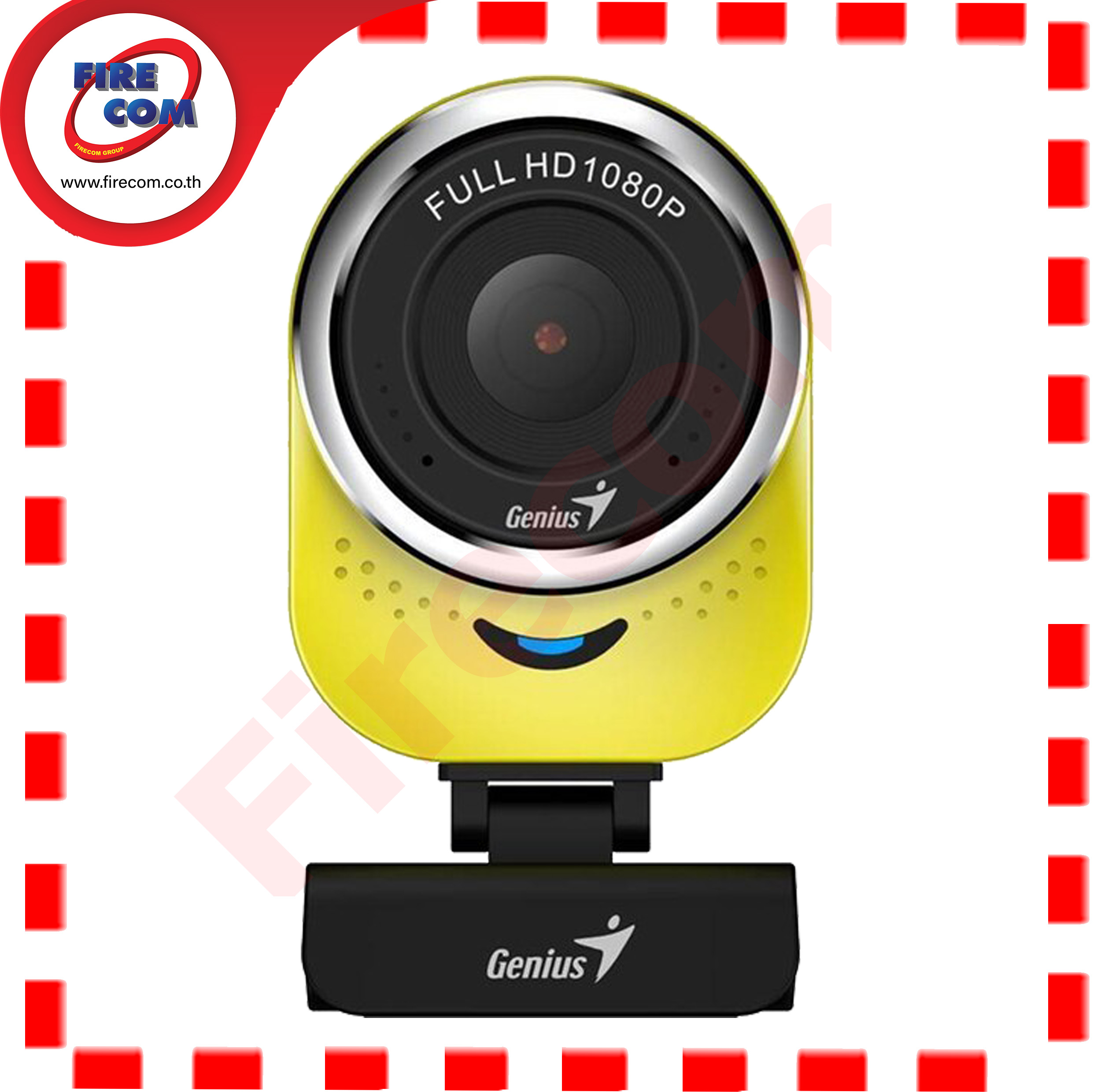 กล้องเว็ปแคม Webcam Genius QCam 6000 Black,Red,Yellow Full HD 1080p สามารถออกใบกำกับภาษีได้