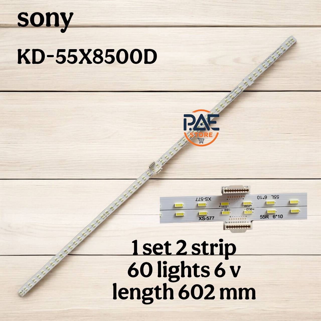 0000001 # Blacklight Bulb Sony Sony Model Kd-55X8500D 1 Set 2 Rows 60 Led 6 V Length 602 mm ราคา 687 บาท*ส่งฟรี